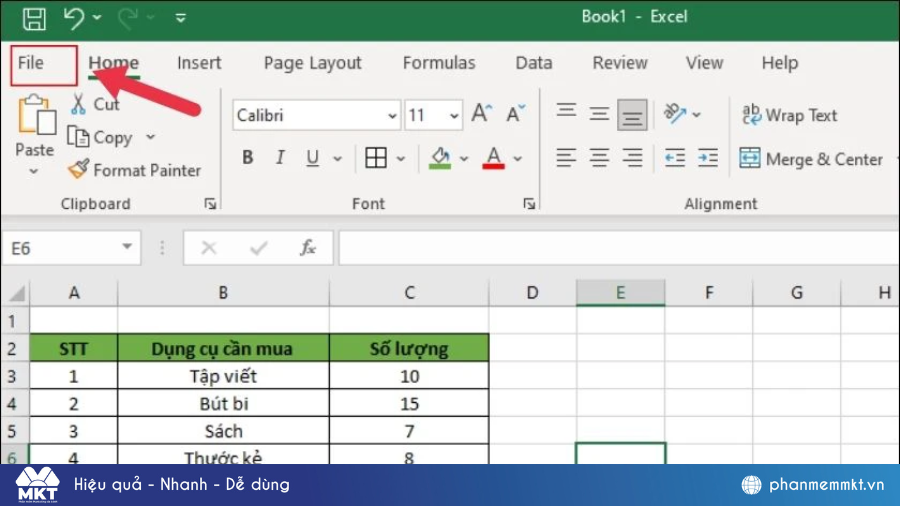 Cách căn lề trong Excel 