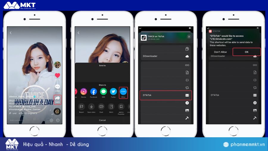 cách lưu video tiktok khi không có nút lưu iphone