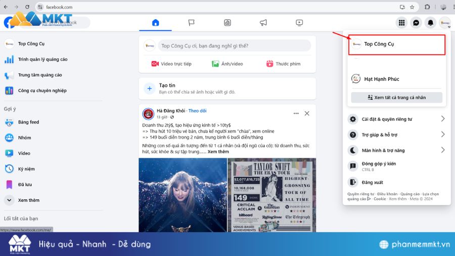 Cách sử dụng Fanpage tham gia nhóm Facebook