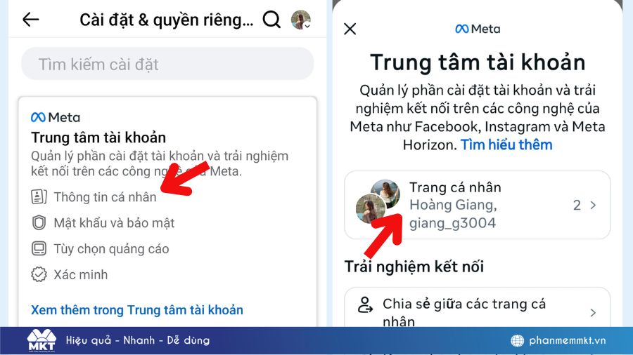 Đổi username Facebook trên điện thoại