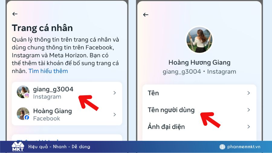 Cách đổi username trên Instagram không đồng bộ nhất Facebook