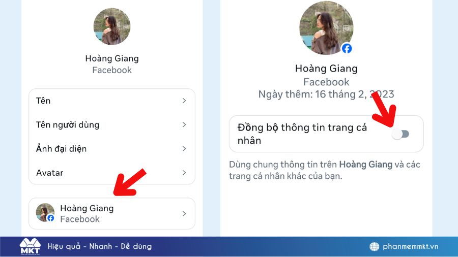 Đổi username Facebook trên điện thoại