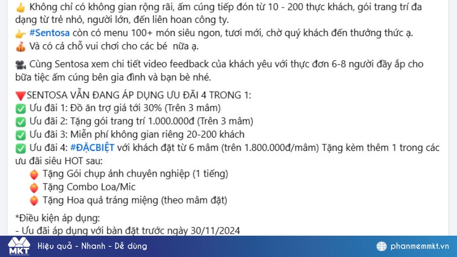 Mẫu bài viết quảng cáo nhà hàng cực ấn tượng và hút khách