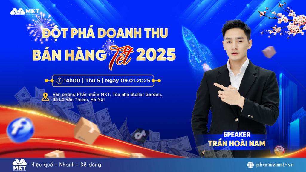 Phần mềm MKT tổ chức workshop miễn phí "Đột phá doanh thu bán hàng Tết 2025"