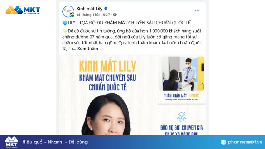 Bài content về kính mắt dạng cung cấp kiến thức