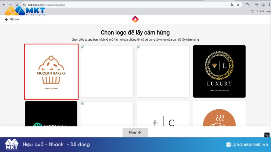 Chọn logo lấy cảm hứng trong Turbo Logo