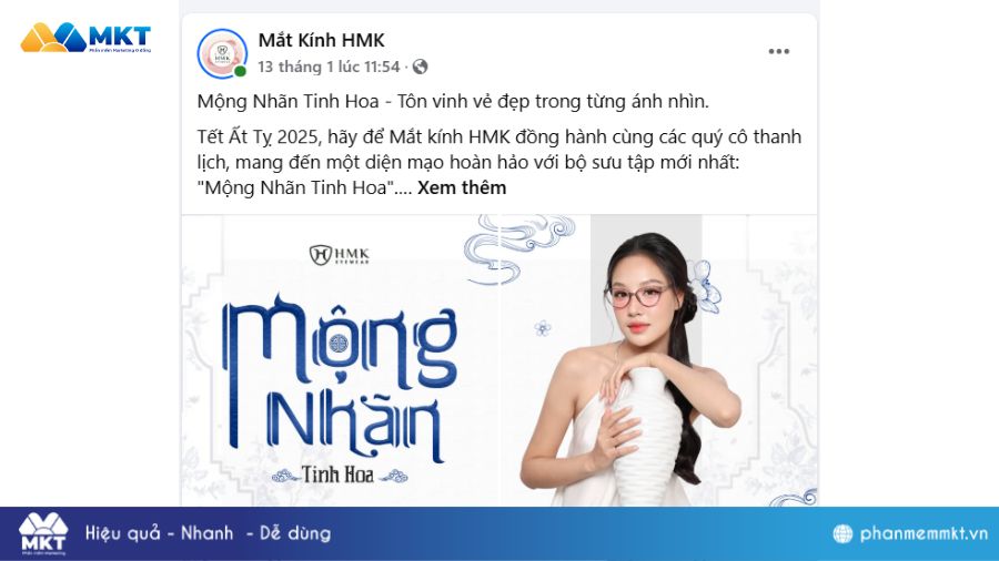 Content giới thiệu kính mắt mới - kính mắt HMK