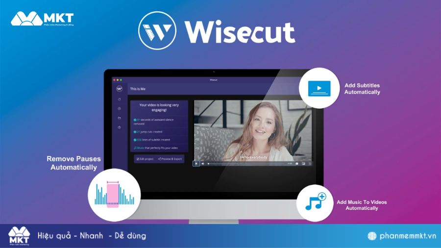 Tạo video AI bằng Wisecut.video