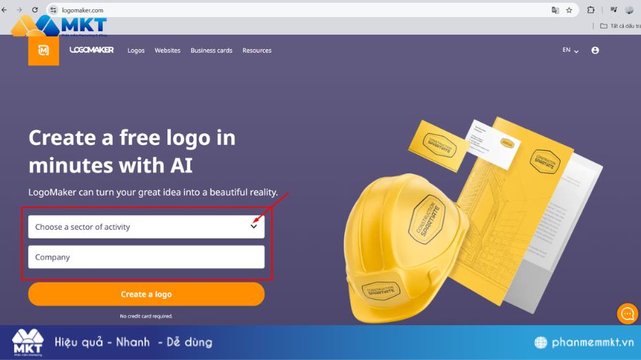 Web tạo logo bằng AI miễn phí - Logomaker