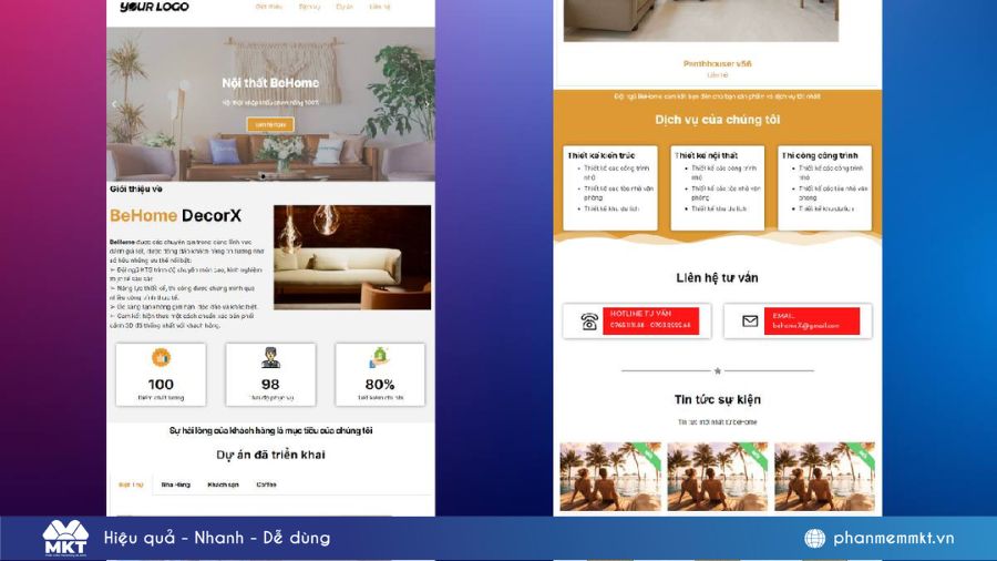 Mẫu landing page đẹp