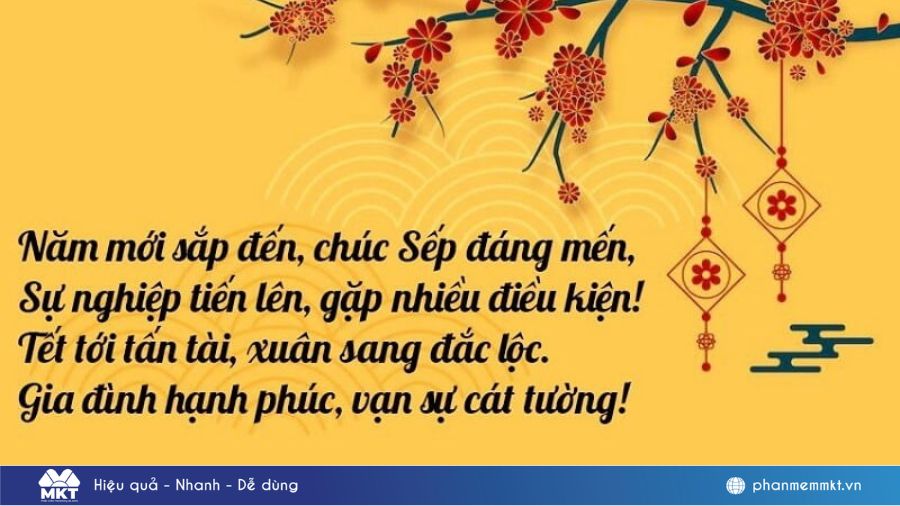 Những câu chúc Tết sếp hay ngắn gọn 