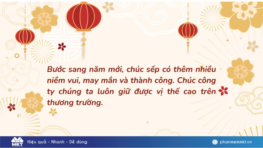 Những câu chúc Tết sếp hay ngắn gọn 