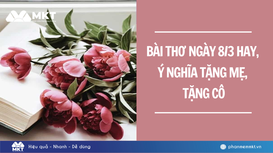 Bài thơ 8/3 hay, ngắn gọn và ý nghĩa tặng mẹ, tặng cô