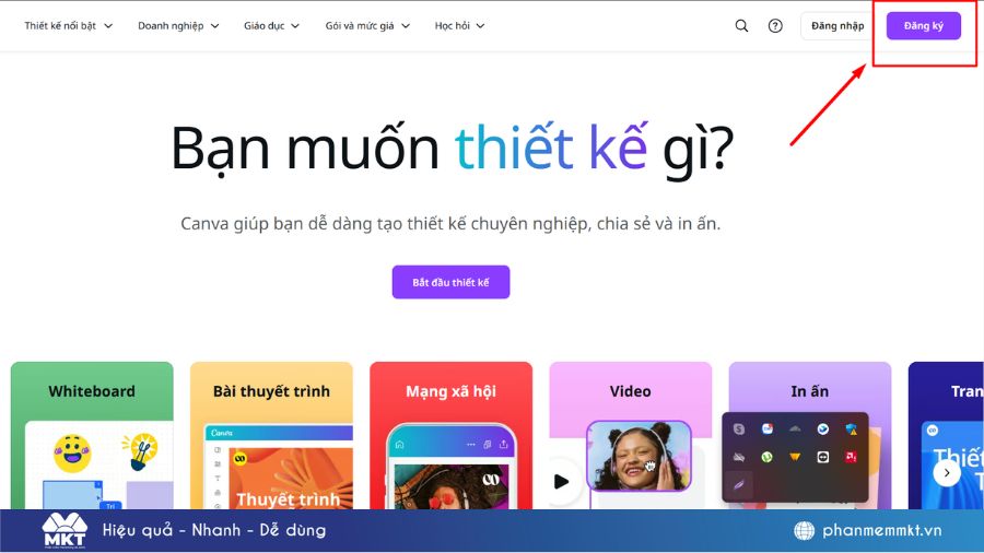 Đăng ký tài khoản Canva thường