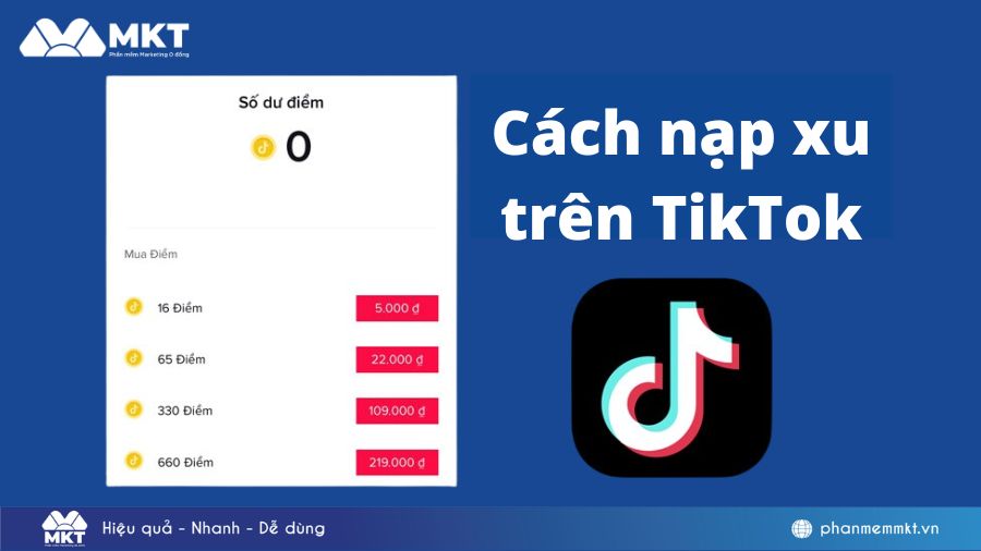 Cách nạp xu TikTok bằng thẻ điện thoại, ví Momo và tài khoản ngân hàng