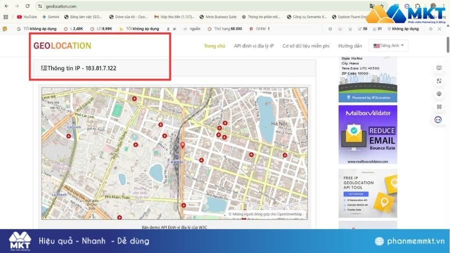 Cách check địa chỉ IP trong trang web geolocation.com Cách tìm địa chỉ IP Facebook của người khác