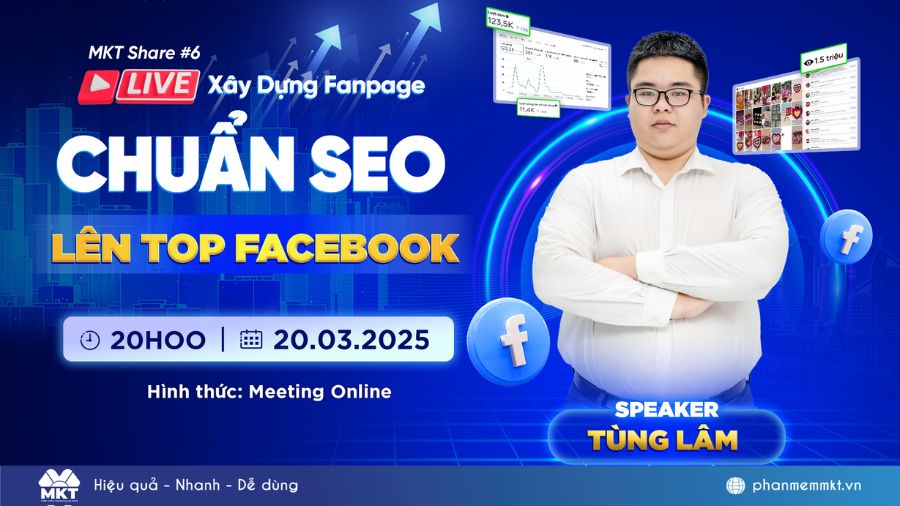 Sự kiện trực tuyến “Xây dựng Fanpage chuẩn SEO – Chiến lược lên top Facebook”