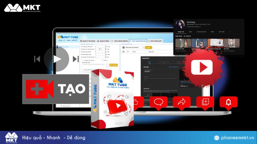 Phần mềm làm video YouTube - MKT Tube
