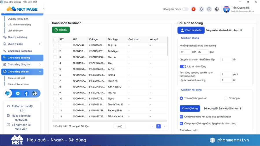 Seeding bình luận Fanpage tự động