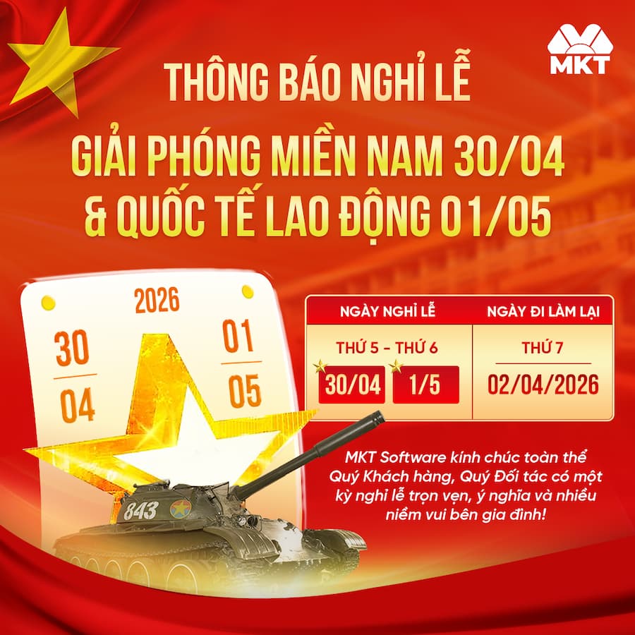 5+ Mẫu thông báo nghỉ lễ 30/4 - 1/5 cho nhân viên, công ty, trường học 2026 6 Banner thông báo nghỉ lễ 30-4 và 1-5