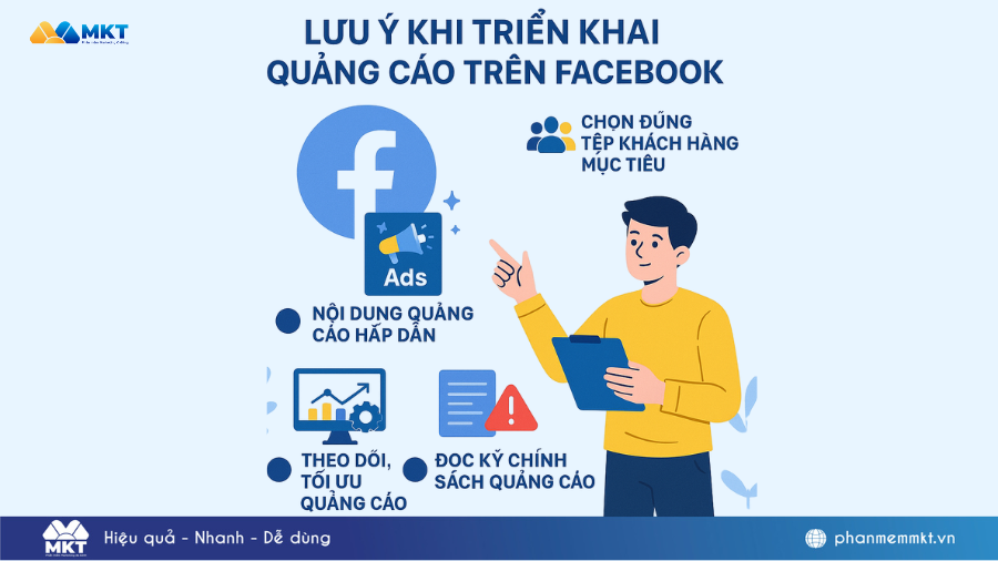 Lưu ý khi triển khai quảng cáo trên Facebook