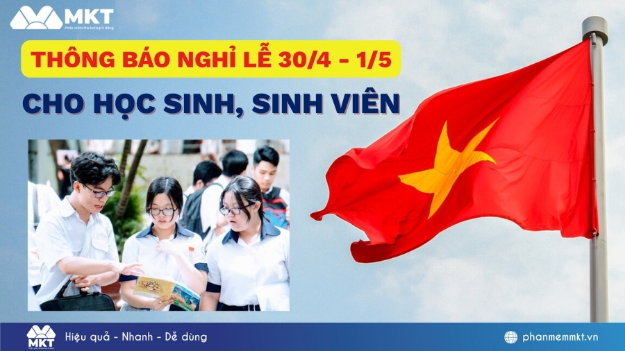 5+ Mẫu thông báo nghỉ lễ 30/4 - 1/5 cho nhân viên, công ty, trường học 2026 5 Mẫu thông báo nghỉ lễ 30/4 - 1/5 cho học sinh, sinh viên