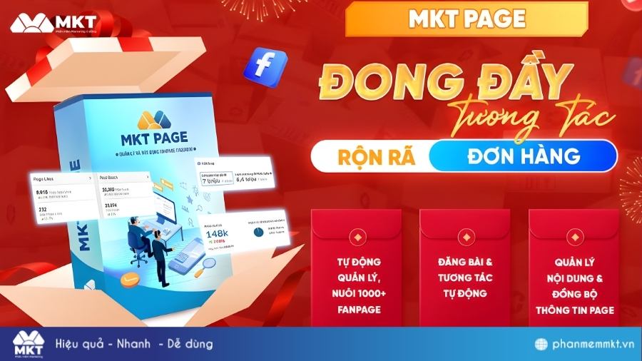 Phần mềm tăng like an toàn MKT Page App tăng like Facebook miễn phí