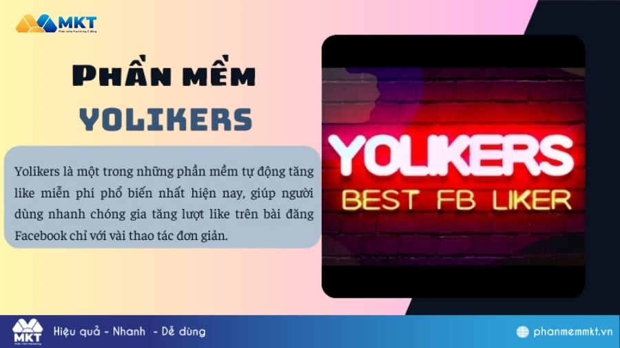 Phần mềm tăng like fanpage Facebook Yolikers App tăng like Facebook miễn phí