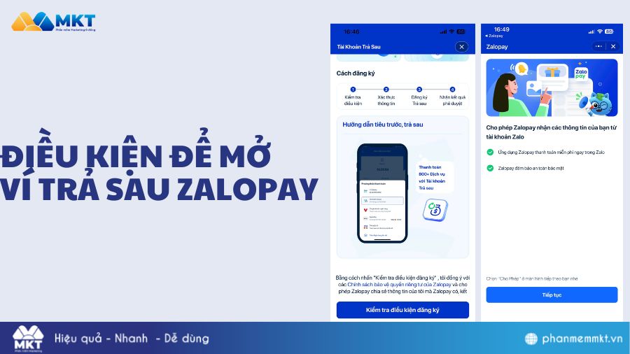 Điều kiện để mở ví trả sau ZaloPay