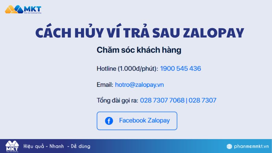 Cách hủy ví trả sau ZaloPay