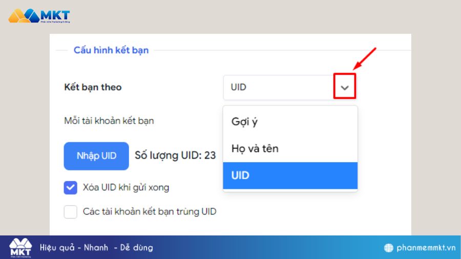 Lựa chọn kết bạn