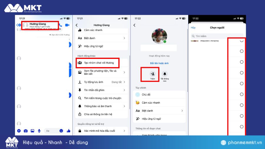 Tạo nhóm gửi Tin Nhắn Hàng Loạt Trên Facebook