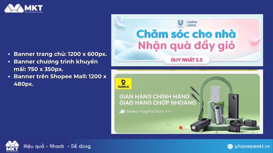Kích thước banner Shopee