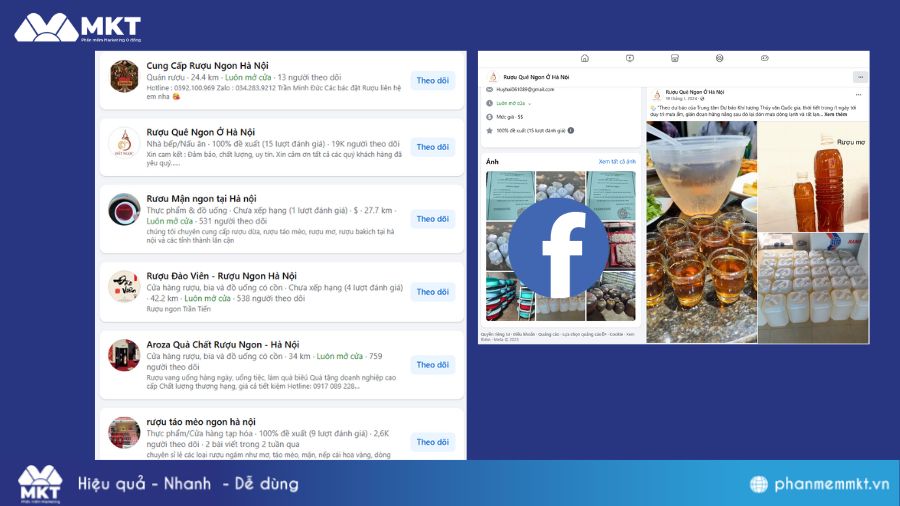 Kinh doanh rượu quê qua kênh Facebook