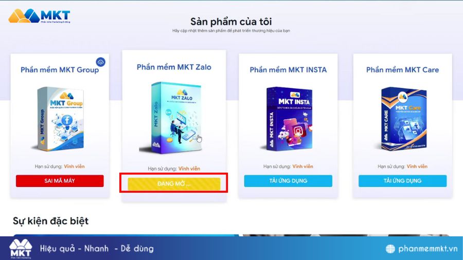 Tải phần mềm MKT Zalo