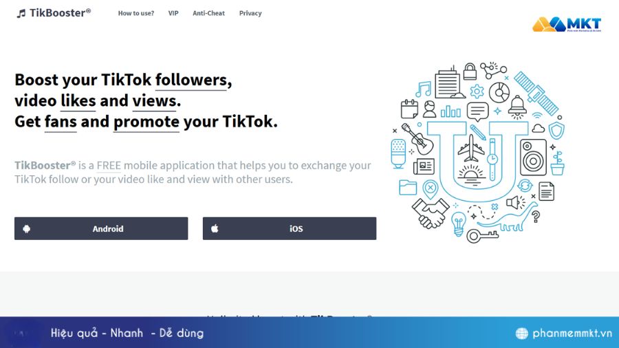 Top 8 app tăng tim TikTok hiệu quả cao 7 Tik Booster - App tăng tim TikTok bằng nhiệm vụ