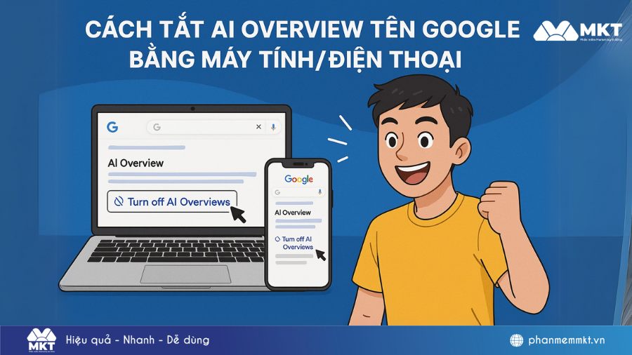 Hướng dẫn tắt AI Overview Google không cần cài thêm app