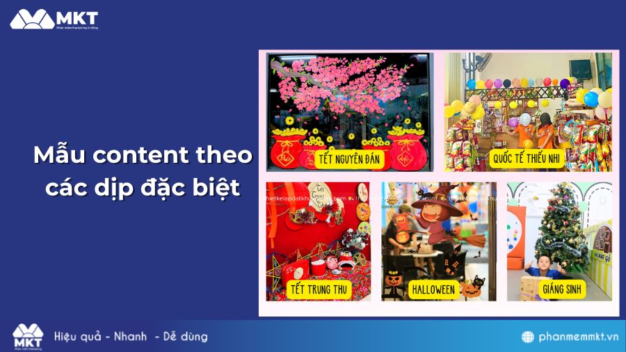 Mẫu content theo các dịp đặc biệt