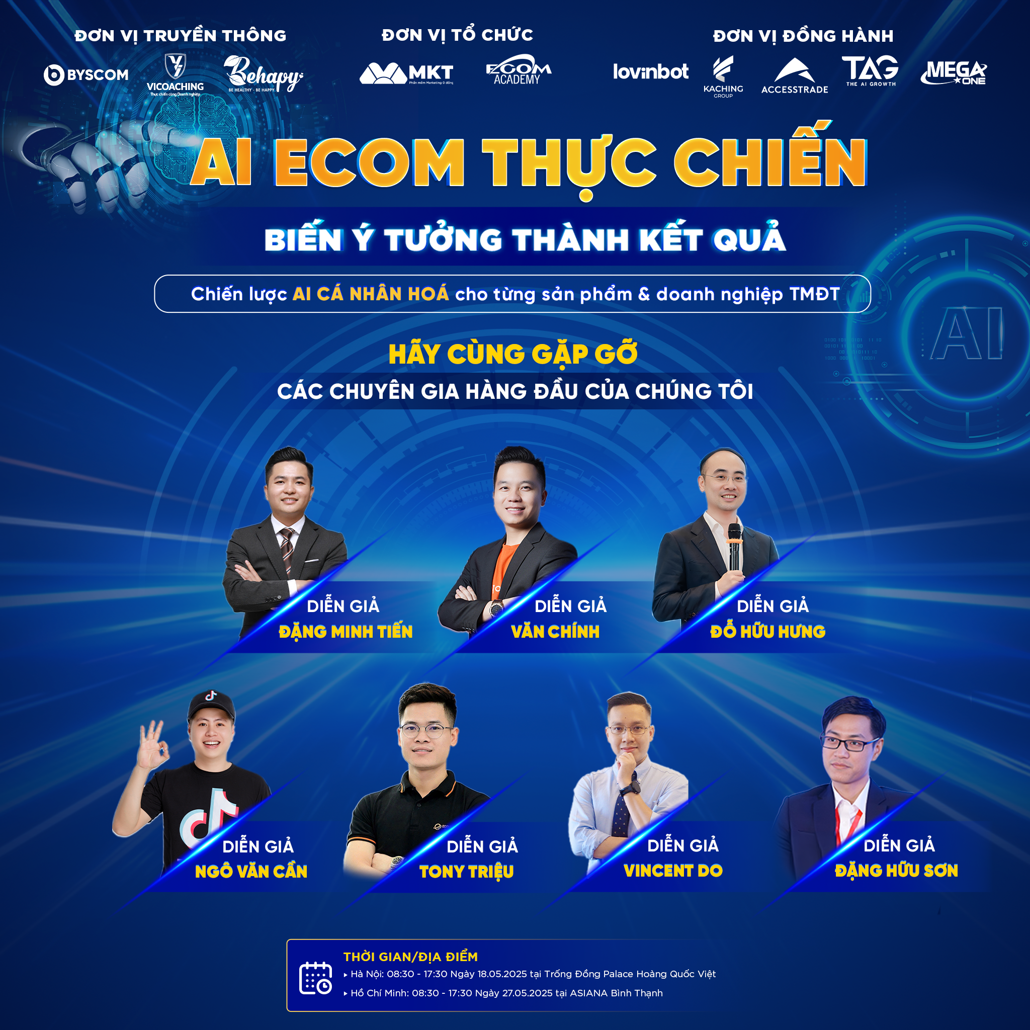 Những chuyên gia hàng đầu tại sự kiện "AI ECOM thực chiến: Biến ý tưởng thành kết quả"
