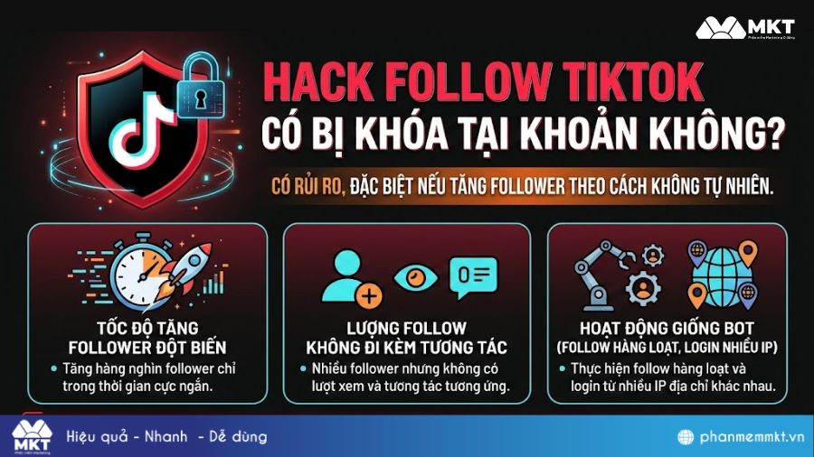 Hack follow TikTok có bị khóa tài khoản Hack follow TikTok có bị khóa tài khoản không?