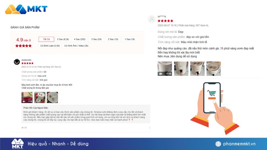 Tổng hợp 200+ mẫu câu đánh giá sản phẩm Shopee hay, đủ 50 ký tự 5 Mẫu đánh giá đồ gia dụng trên Shopee