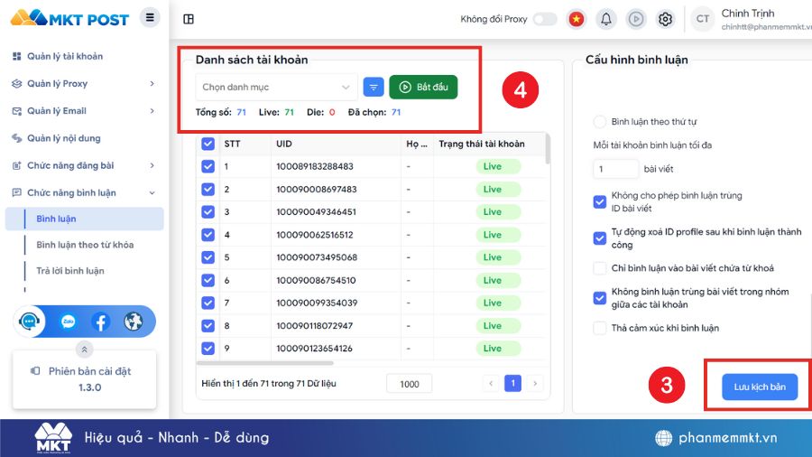 phần mềm auto comment trên Facebook