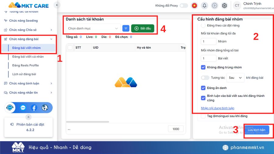 phần mềm auto đăng bài Facebook