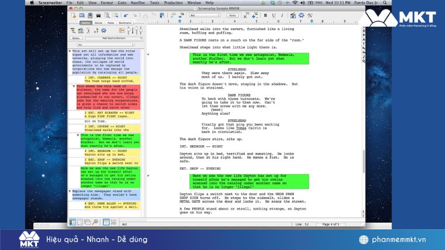 Viết kịch bản quáng cáo với Criptwriting Software Phần mềm viết kịch bản