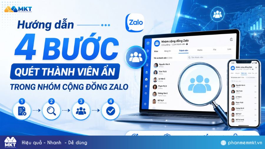 Hướng dẫn 4 bước quét thành viên ẩn trong nhóm cộng đồng Zalo 19 Cách quét thành viên ẩn trong nhóm với ZMarketing