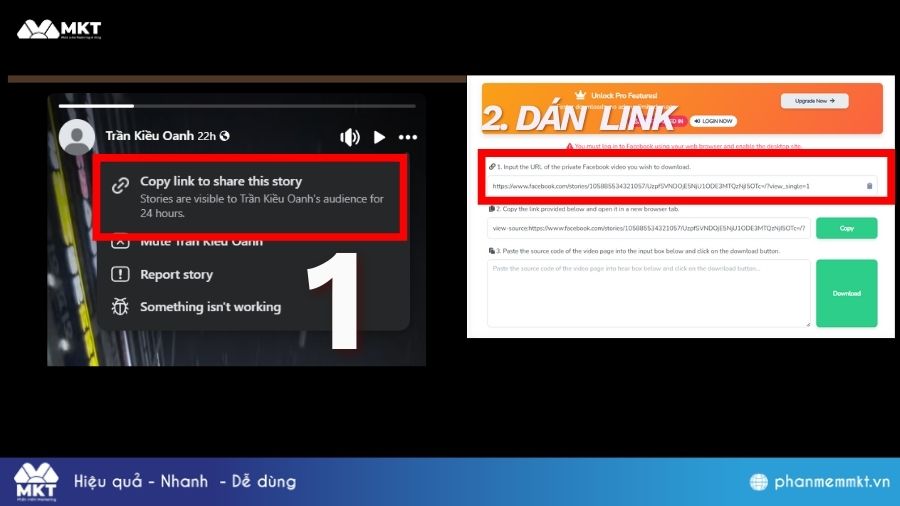 Tải story riêng tư trên Facebook với BraveDown.Com