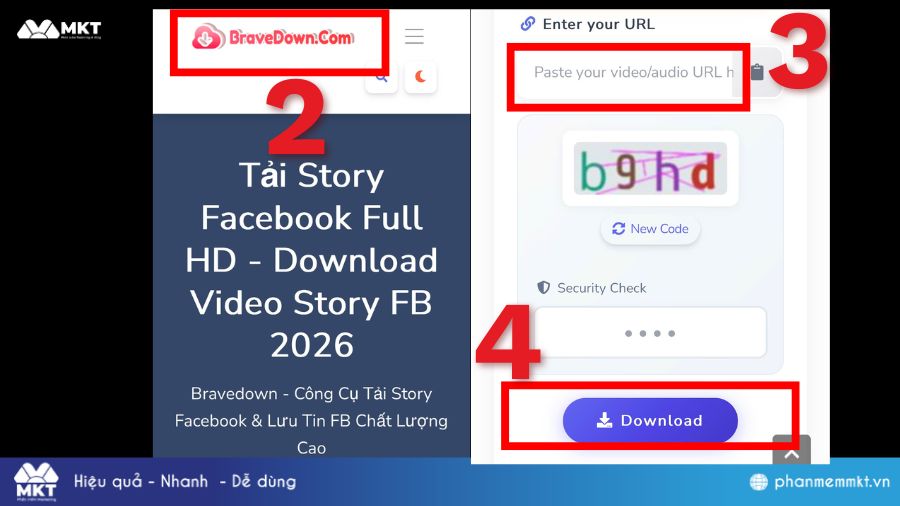 BraveDown.Com Tải story Facebook bằng với BraveDown.Com