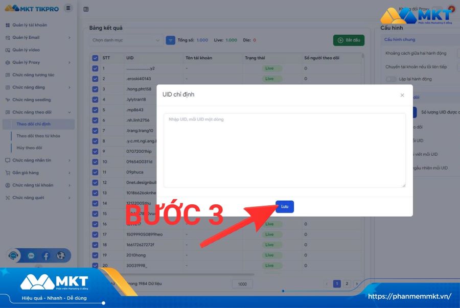 Tạo kịch bản hack follow TikTok