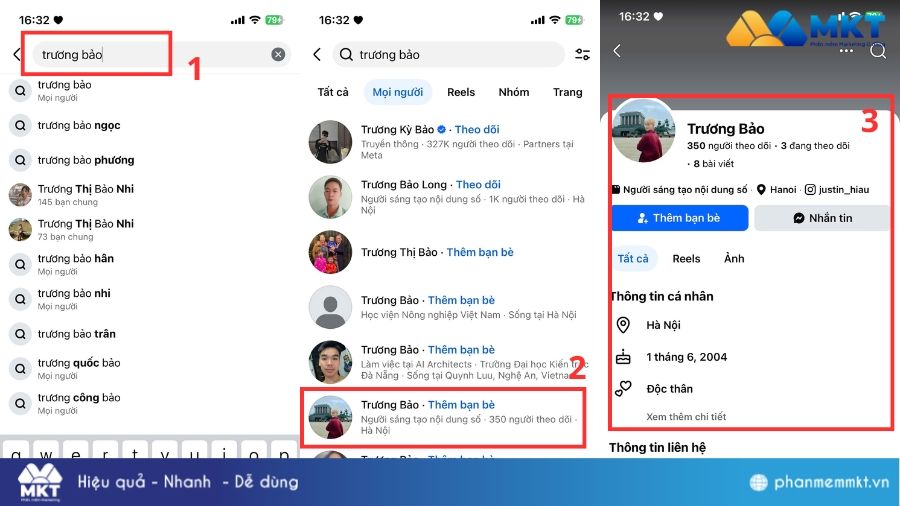Cách tìm tài khoản Facebook bằng tên Tìm tài khoản Facebook