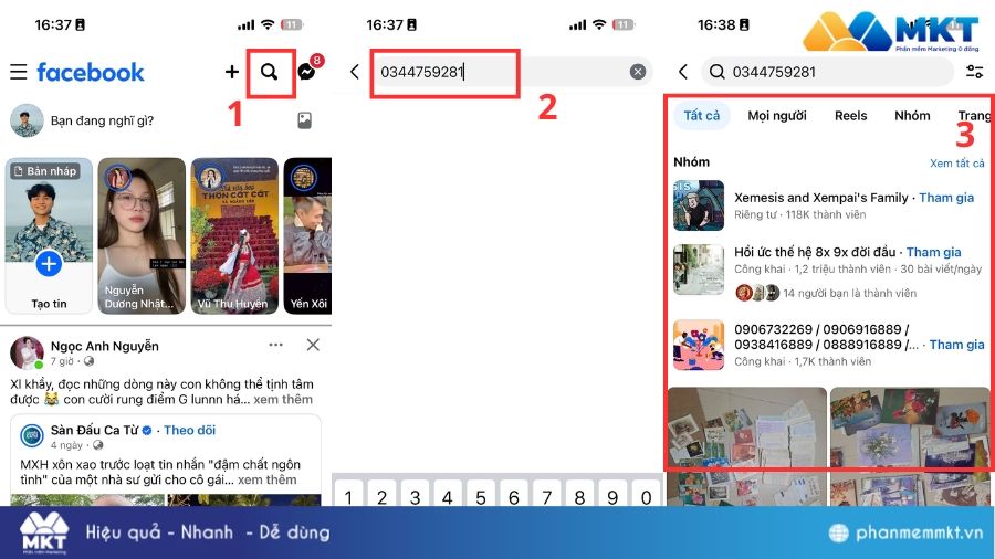 Cách tìm nick Facebook qua số điện thoại Tìm tài khoản Facebook